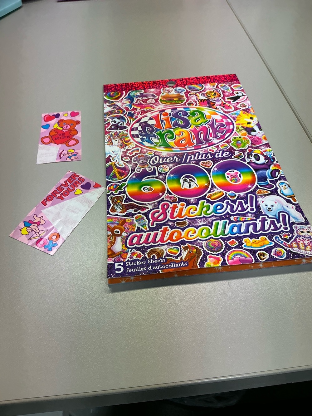 Vintage Lisa Frank 600+ Stickers Book - Rainbow Multicolor